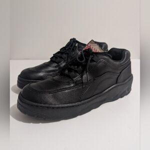 Thorogood Black leather Slip Resisting Work Shoes Men 10M